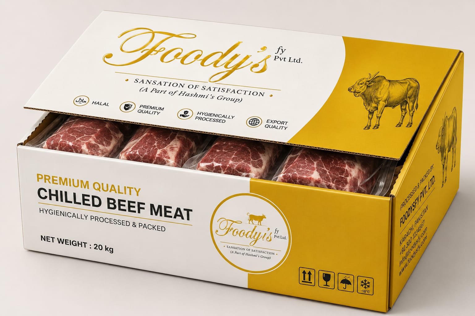 Foodysfy Premium Export Frozen Beef Quality Infrastructure